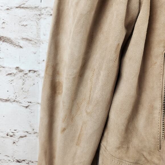 Retrofete Tai Suede Biker Jacket in Tan Size Small NWT - Picture 14 of 15